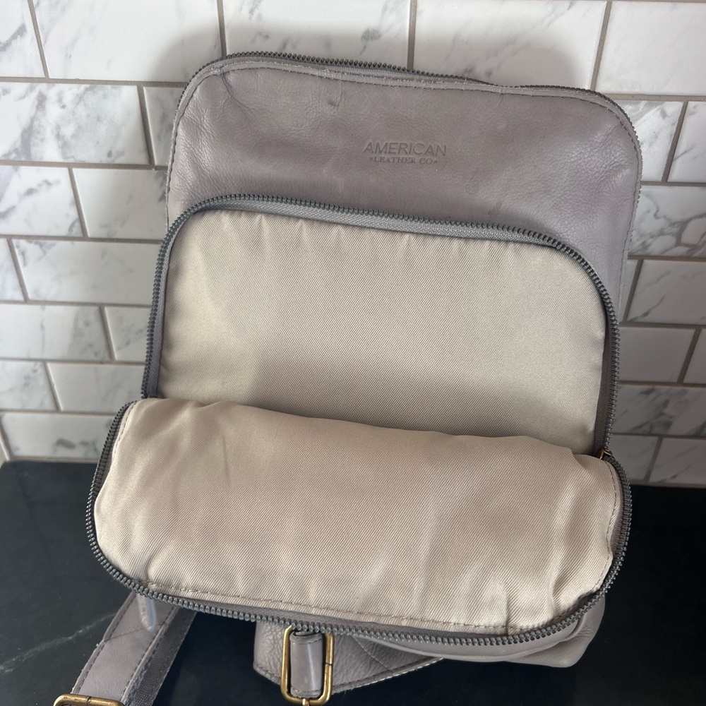 American Leather Co. Women's Gray Backpack - Picture 4 of 12